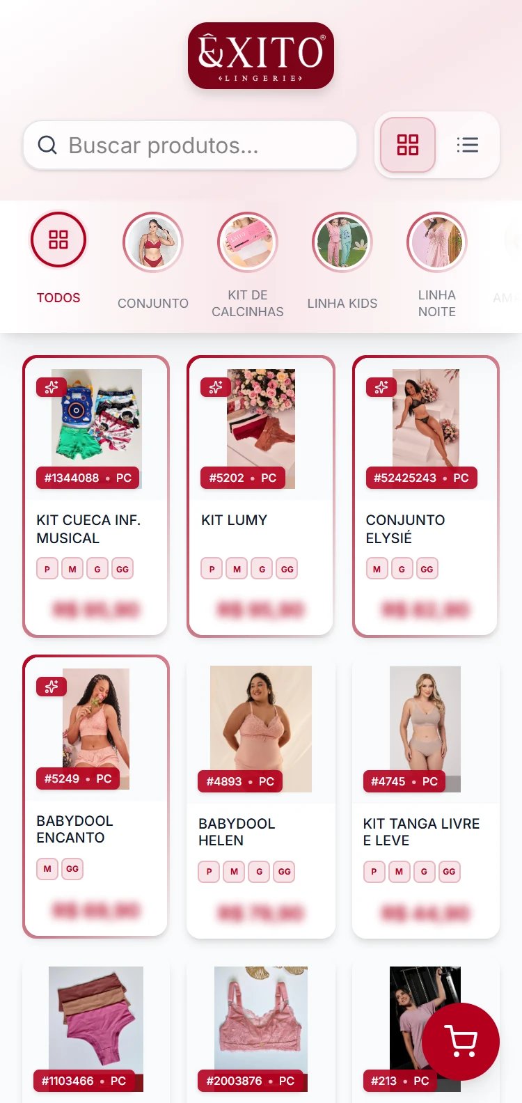 Catálogo digital de moda íntima
