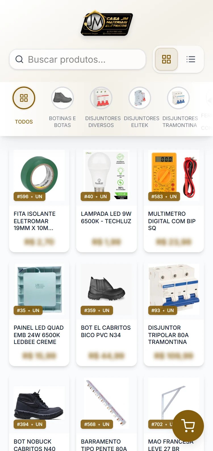 Catálogo digital de materiais de construção